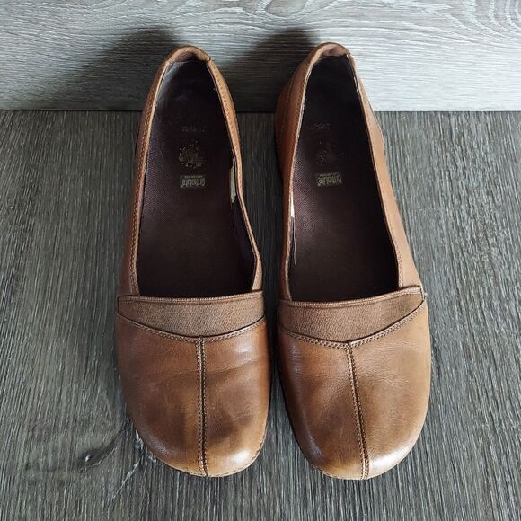 Merrell Apure Saddle Loafers Women's Size 9 Brown Leather Casual Slip Ons - Picture 3 of 13